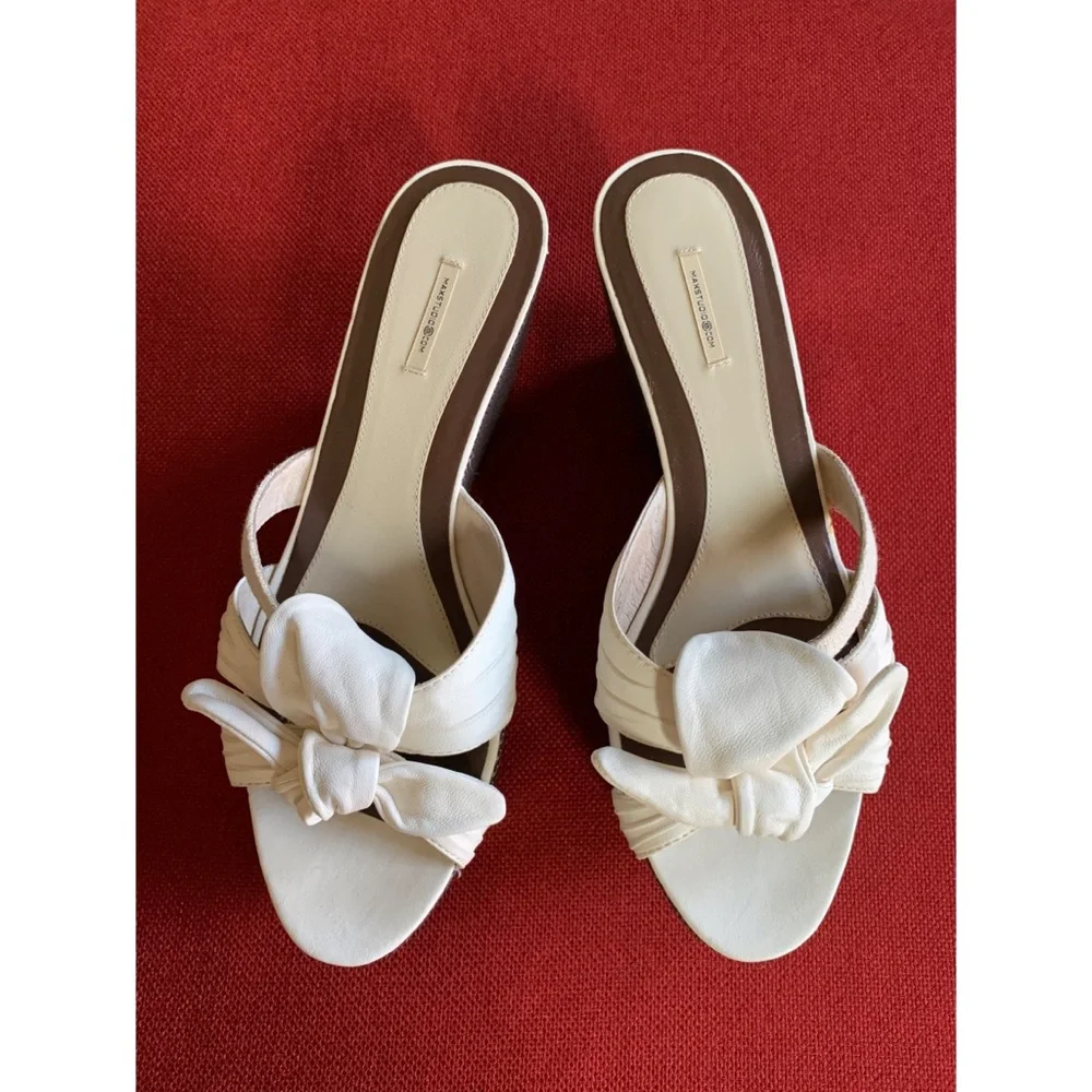 Max Studio off white wedge sandals 7